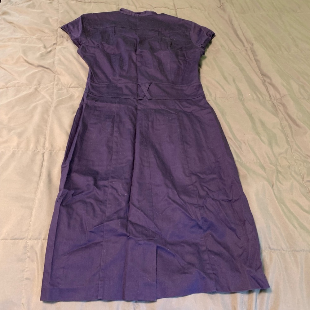 Cute Purple Button-Down Dress - Picture 3 of 3
